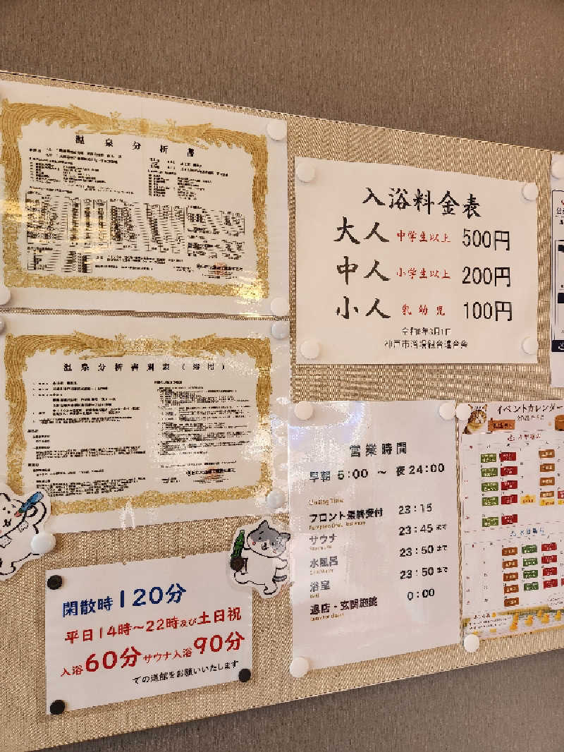 サ活するモンチッチさんの灘温泉水道筋店のサ活写真