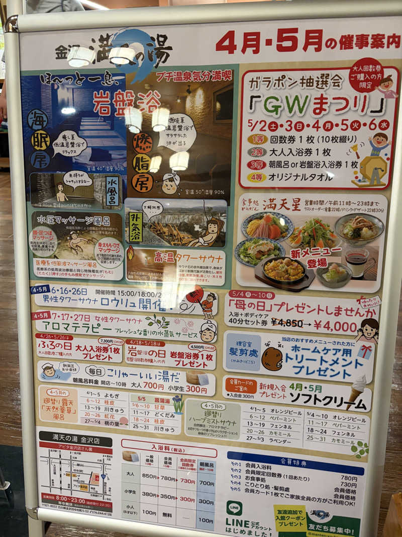 コッチャンパパさんの満天の湯 金沢店のサ活写真