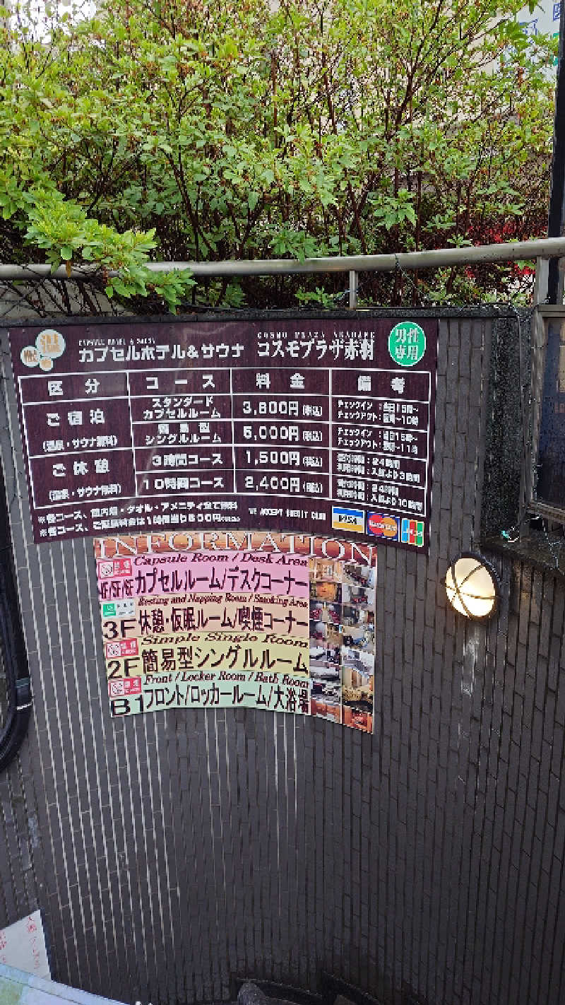 じゅんちさんのカプセルホテル&サウナ コスモプラザ赤羽のサ活写真