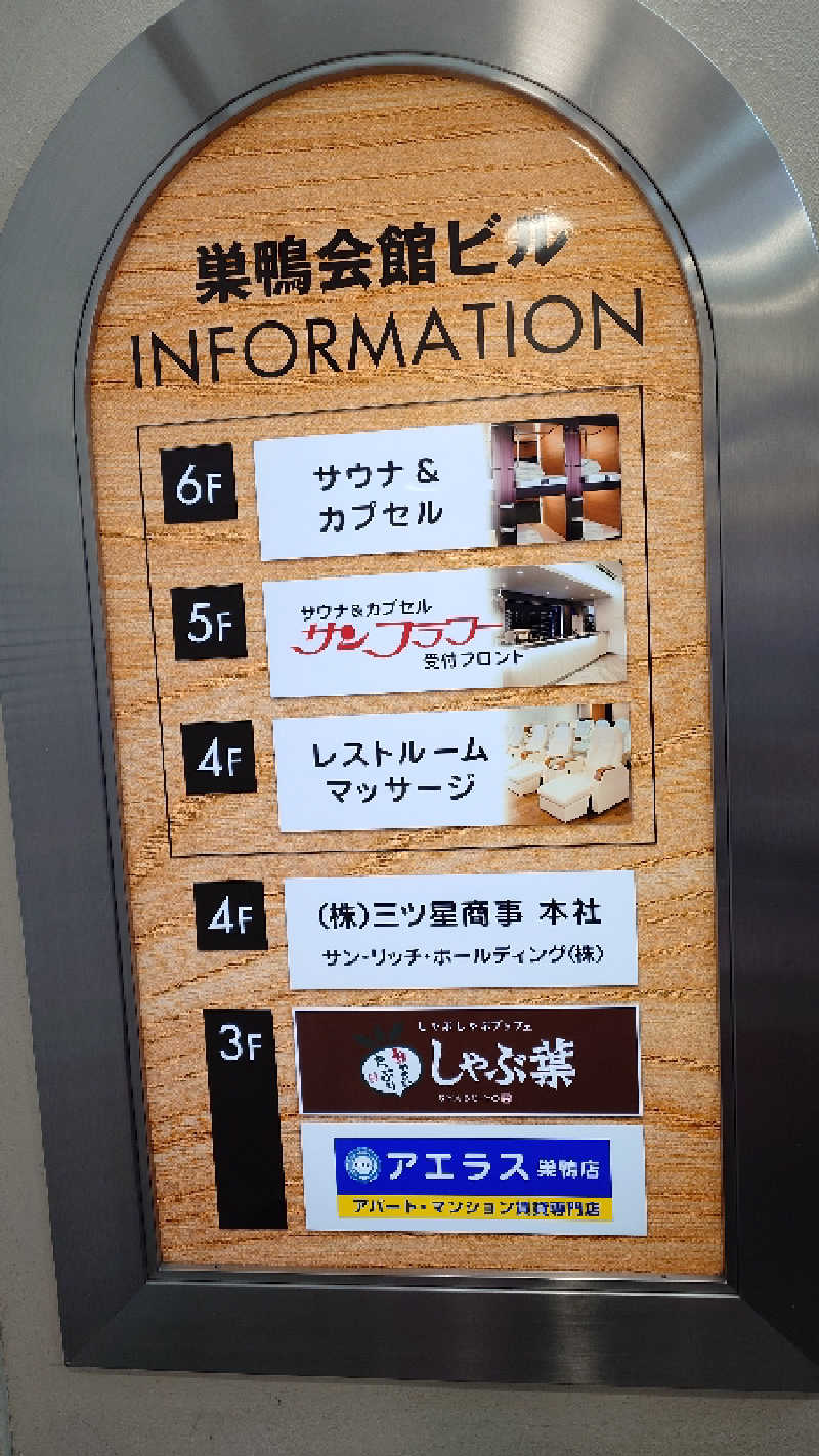 じゅんちさんのサウナ&カプセル サンフラワーのサ活写真