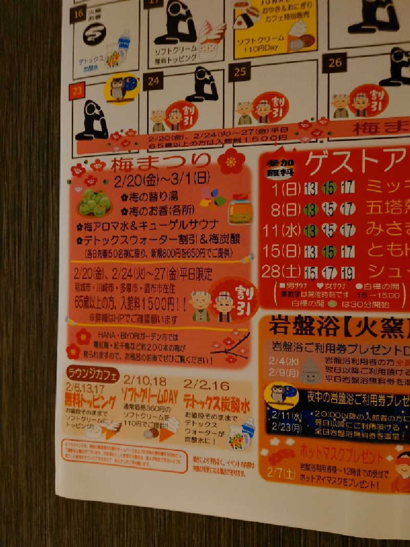 トミー。パート3さんのよみうりランド眺望温泉 花景の湯のサ活写真