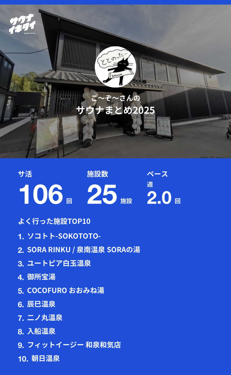 こ〜ぞ〜さんのユートピア白玉温泉のサ活写真