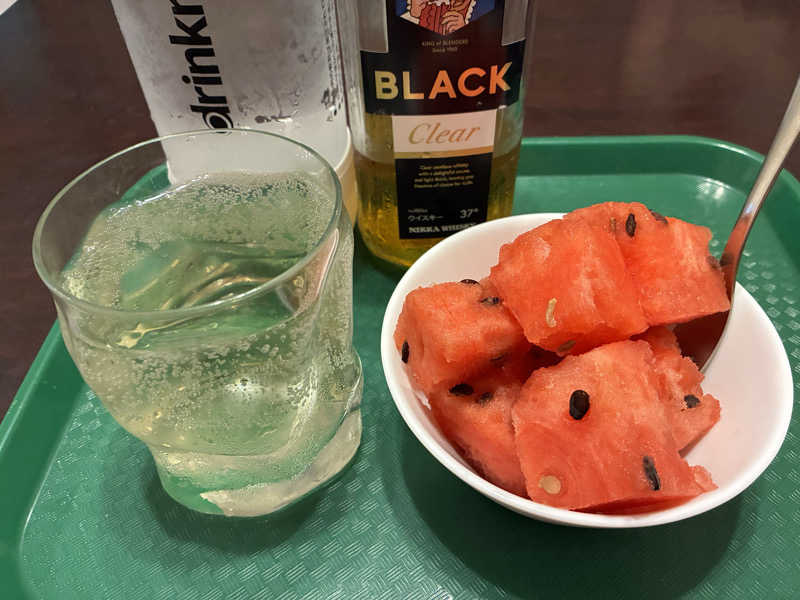 ハイボール＆スイカ🍉