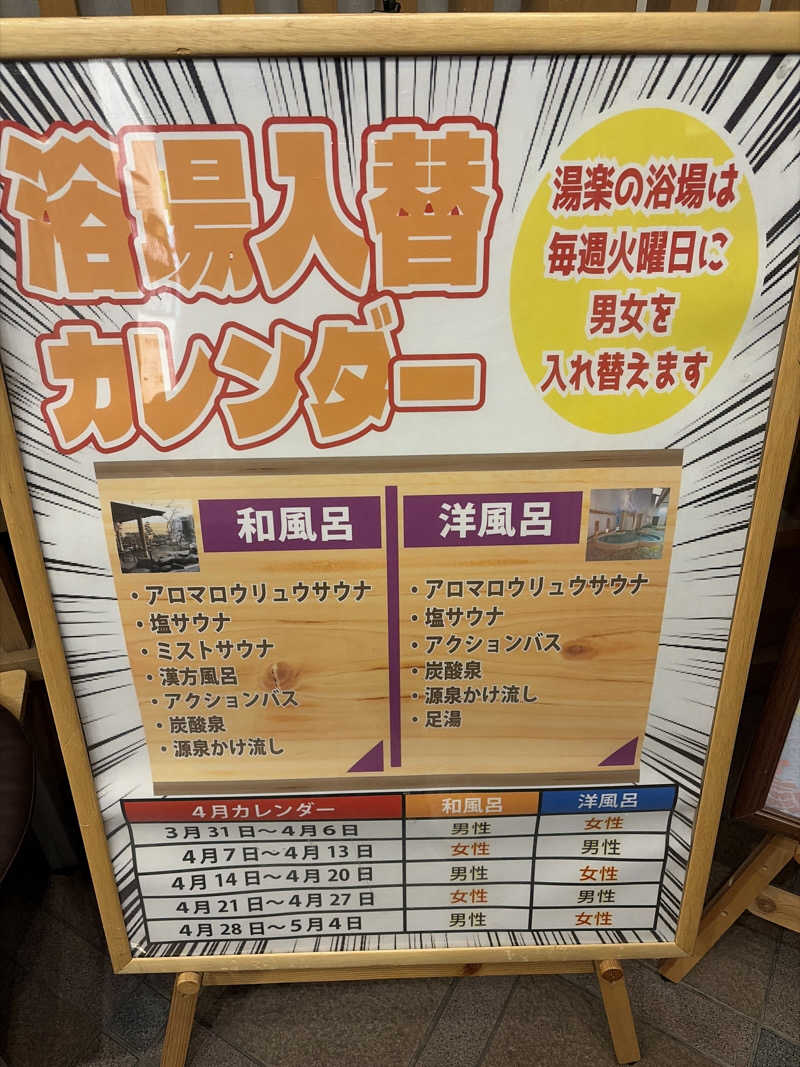 37-87中毒さんのくつろぎ天然温泉 湯楽のサ活写真