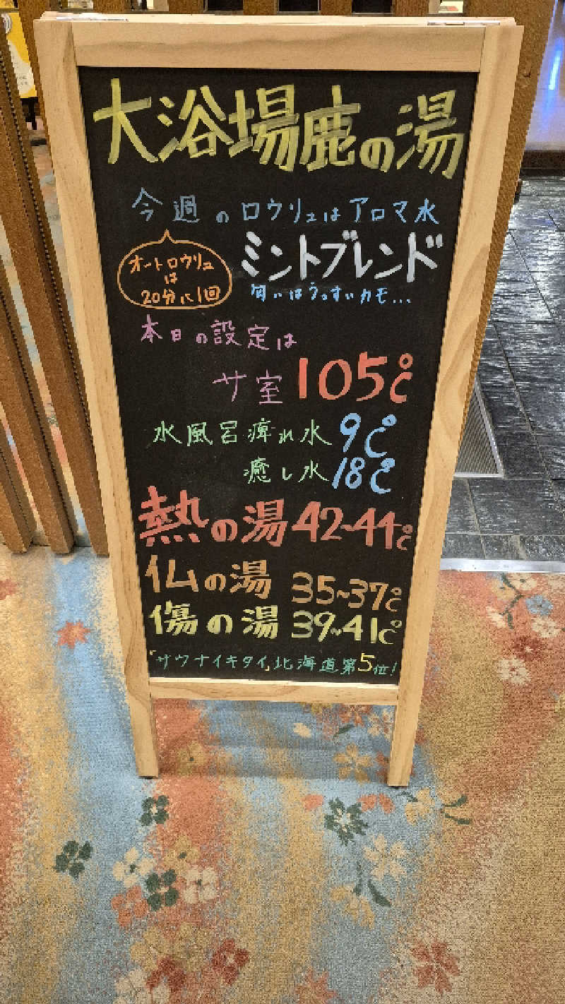 サンタマリア(ｱｰﾁの住人)さんの定山渓 鹿の湯のサ活写真