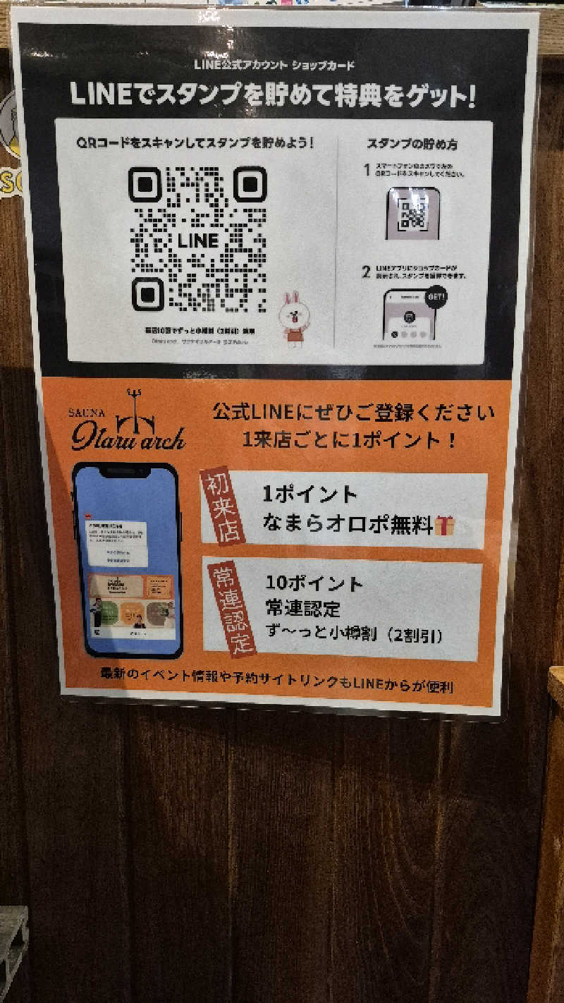 サンタマリア(ﾘﾌﾚ▶ｱｰﾁに引っ越し)さんのSAUNA Otaru archのサ活写真