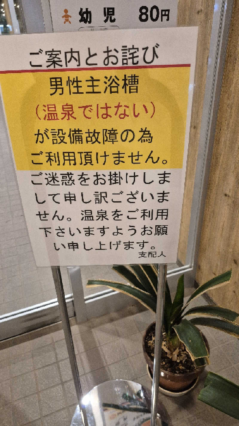 サンタマリア(ﾘﾌﾚ▶ｱｰﾁに引っ越し)さんの森林公園温泉 きよらのサ活写真