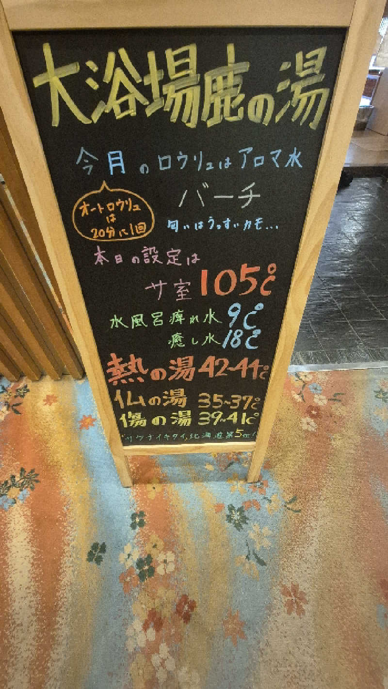 サンタマリア(ｱｰﾁの住人)さんの定山渓 鹿の湯のサ活写真