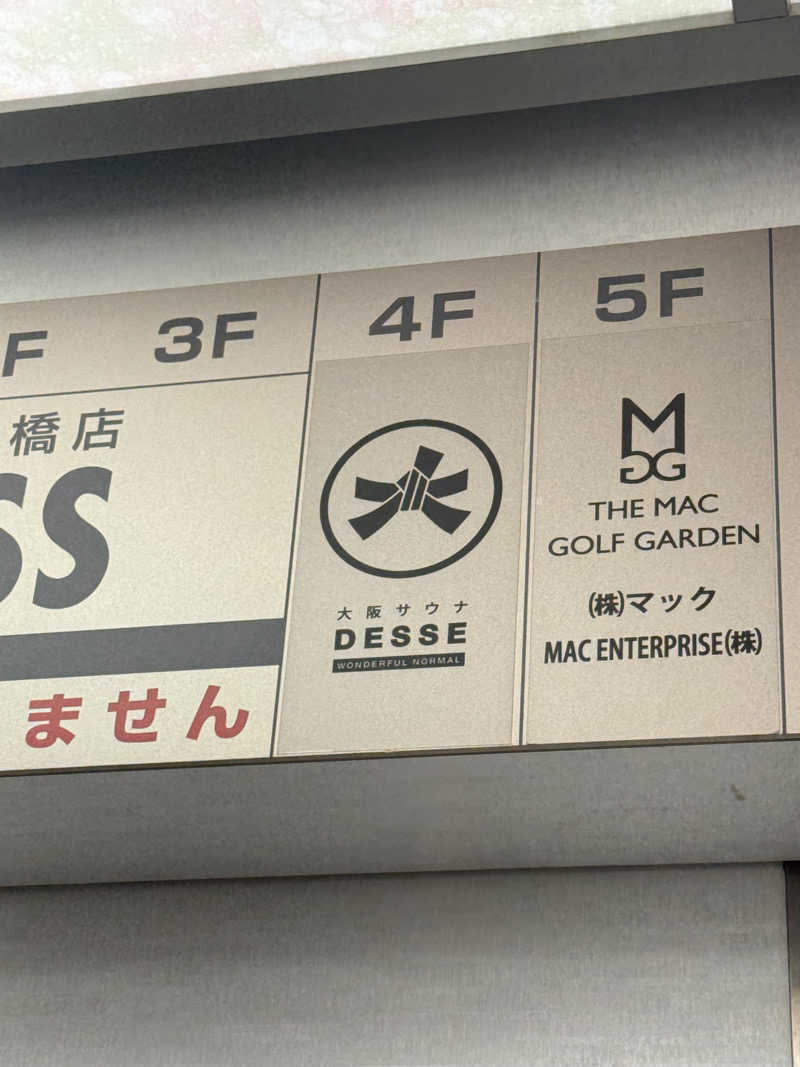 シロー熊沢さんの大阪サウナDESSEのサ活写真