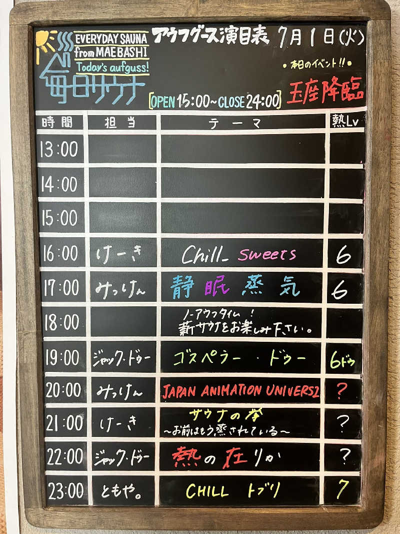 Nさんの毎日サウナ 前橋本店のサ活写真