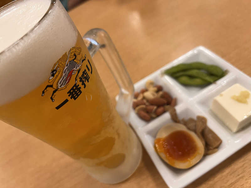 生ビール　湯上がりセット
