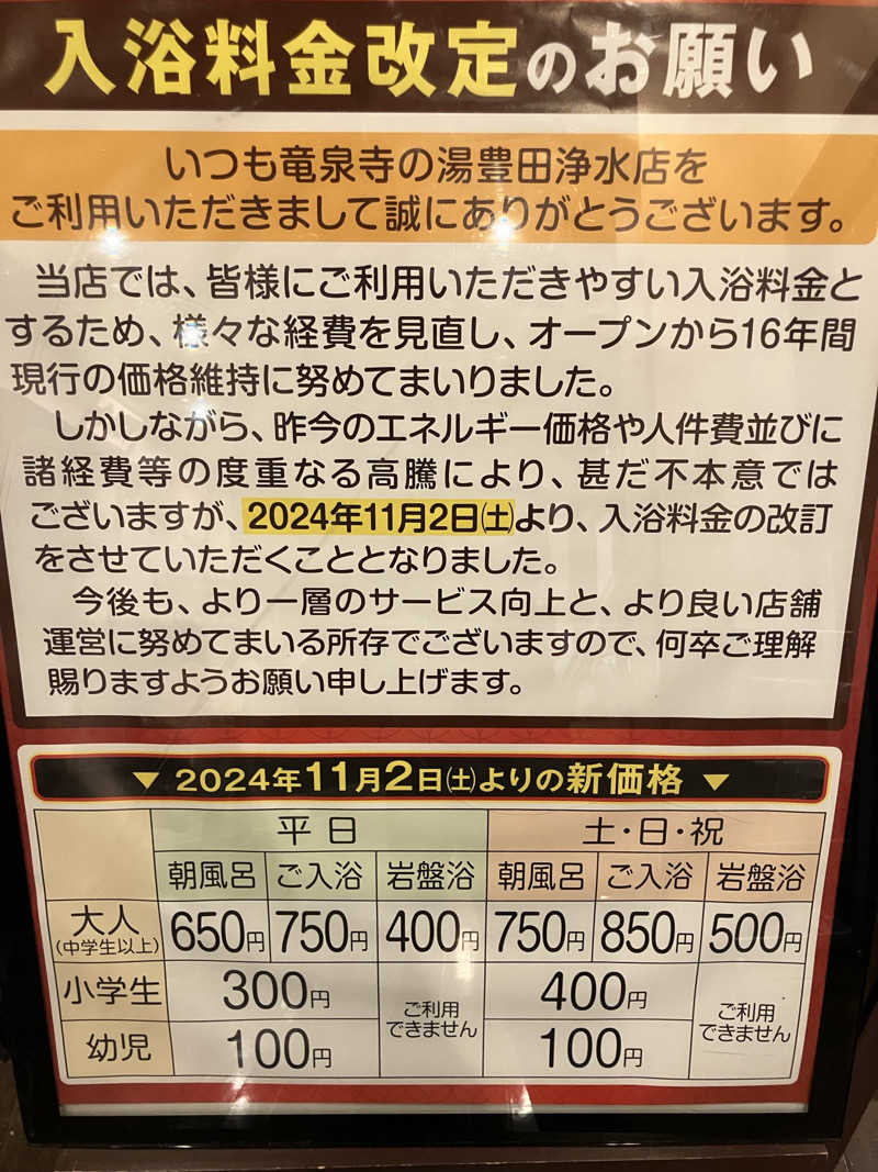 風呂メガネニキさんの竜泉寺の湯 豊田浄水店のサ活写真