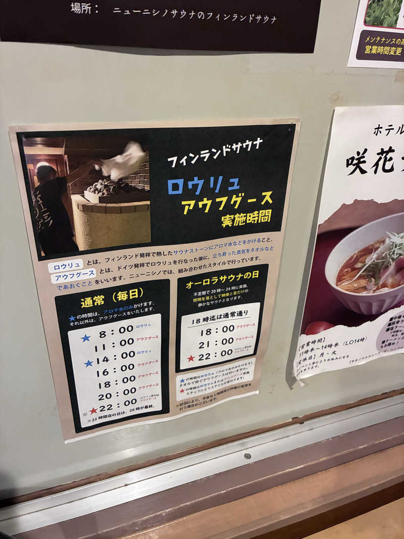 なっかーさんのニューニシノサウナ&天然温泉のサ活写真