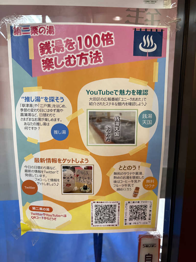 顔ハメは絶対やるのよさんの第二栗の湯のサ活写真