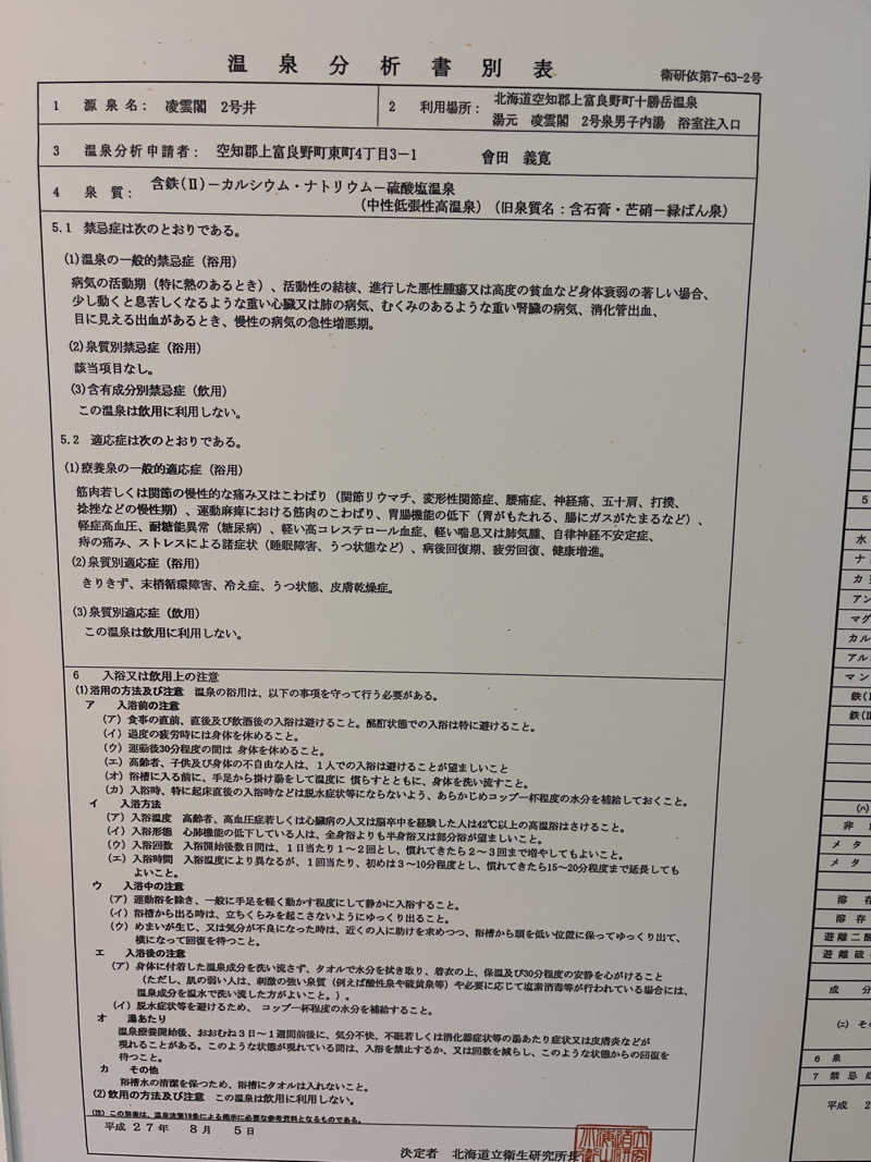 ちゃんもさんの十勝岳温泉 凌雲閣のサ活写真