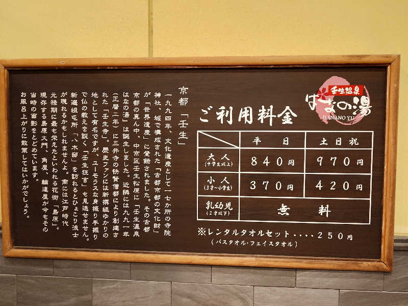 ながっしーさんの壬生温泉はなの湯のサ活写真