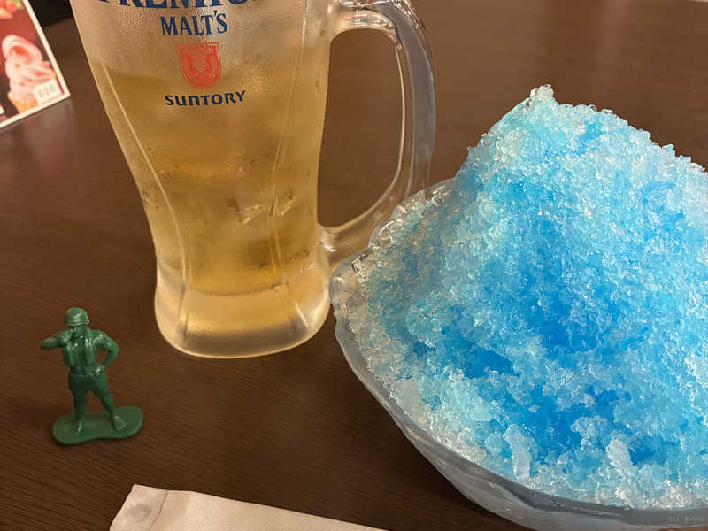 ブルボ&かき氷(ブルーハワイ)