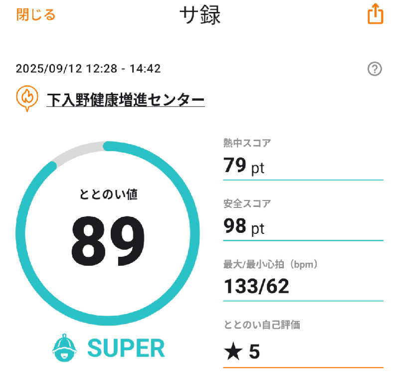 蒸され亭しんなりさんの水戸市下入野健康増進センターのサ活写真
