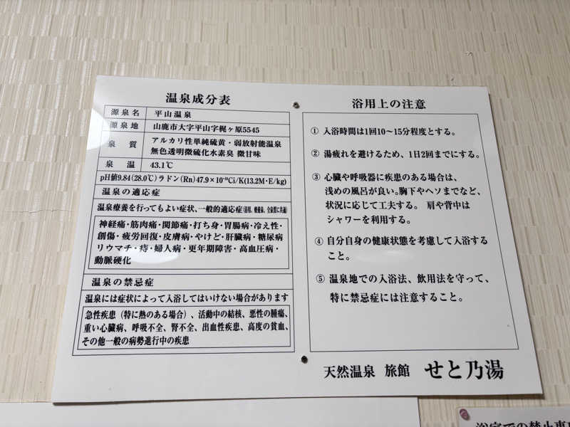 なおこさんのせと乃湯のサ活写真