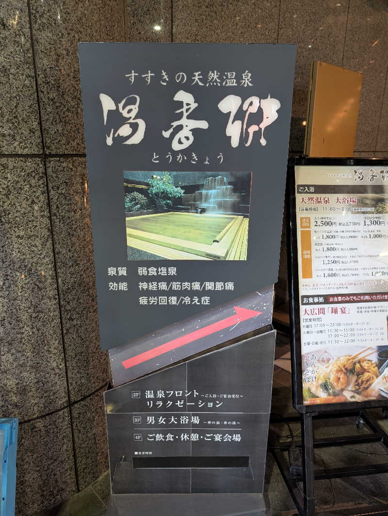 サウナおじさんさんのすすきの天然温泉 湯香郷のサ活写真