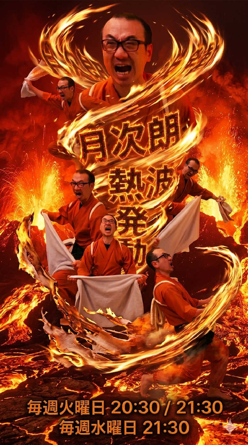 月次朗（月の湯舟専属熱波師）さんのジェームス山天然温泉 月の湯舟のサ活写真