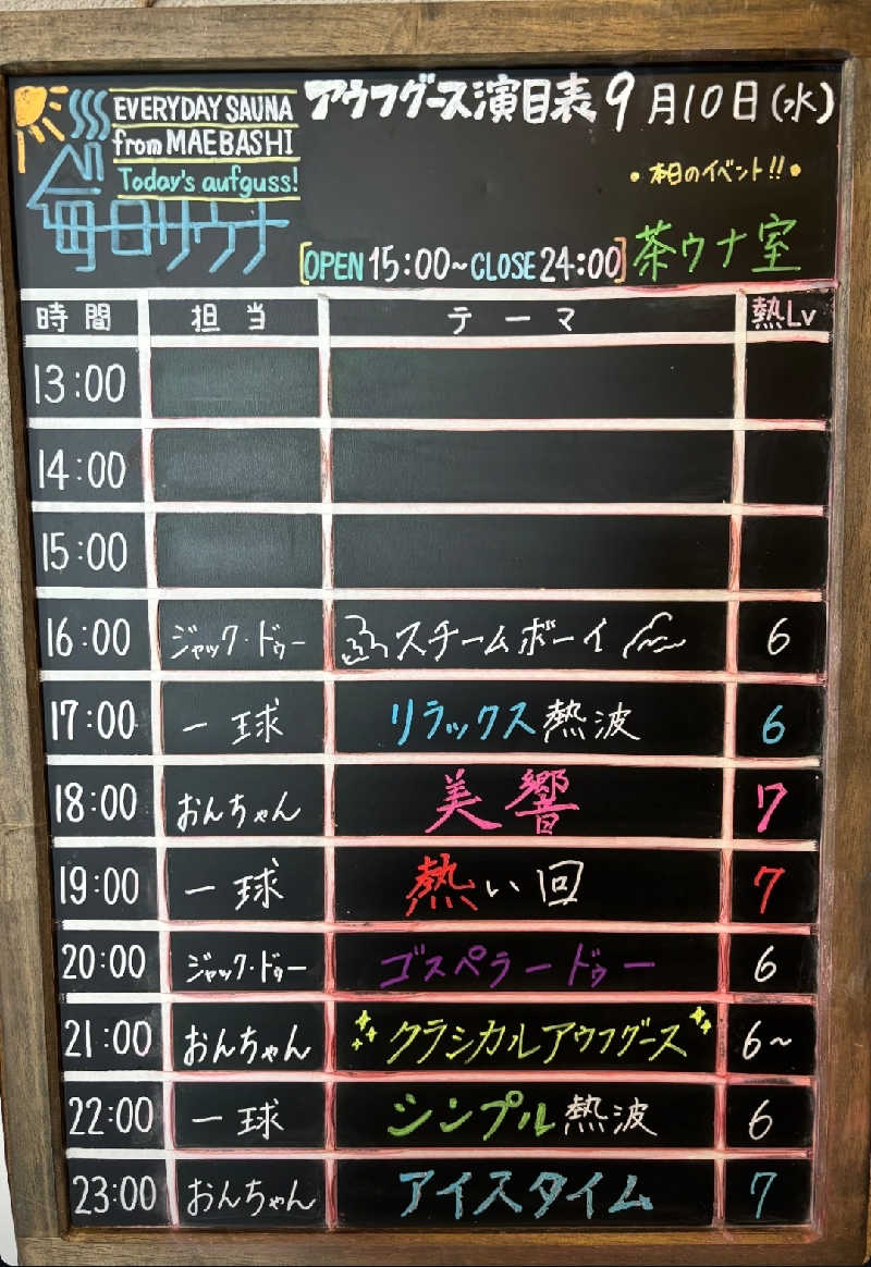 Unofficial毛深男dismさんの毎日サウナ 前橋本店のサ活写真