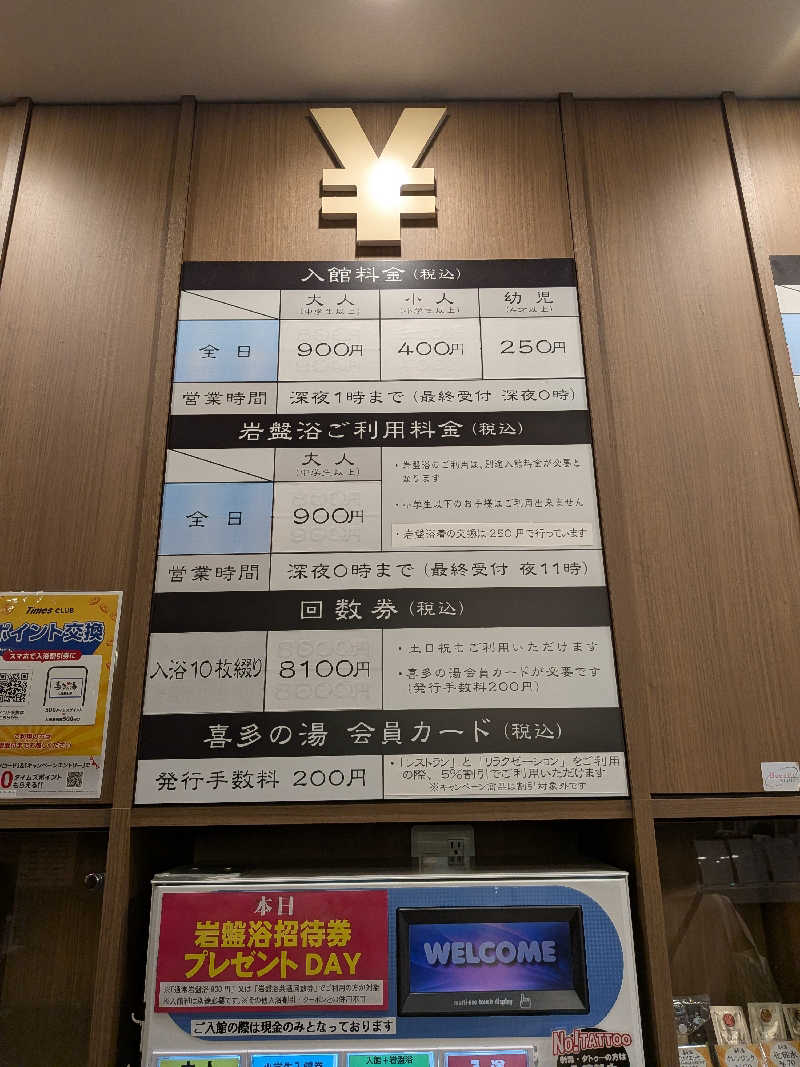 JINさんの八尾温泉 喜多の湯のサ活写真