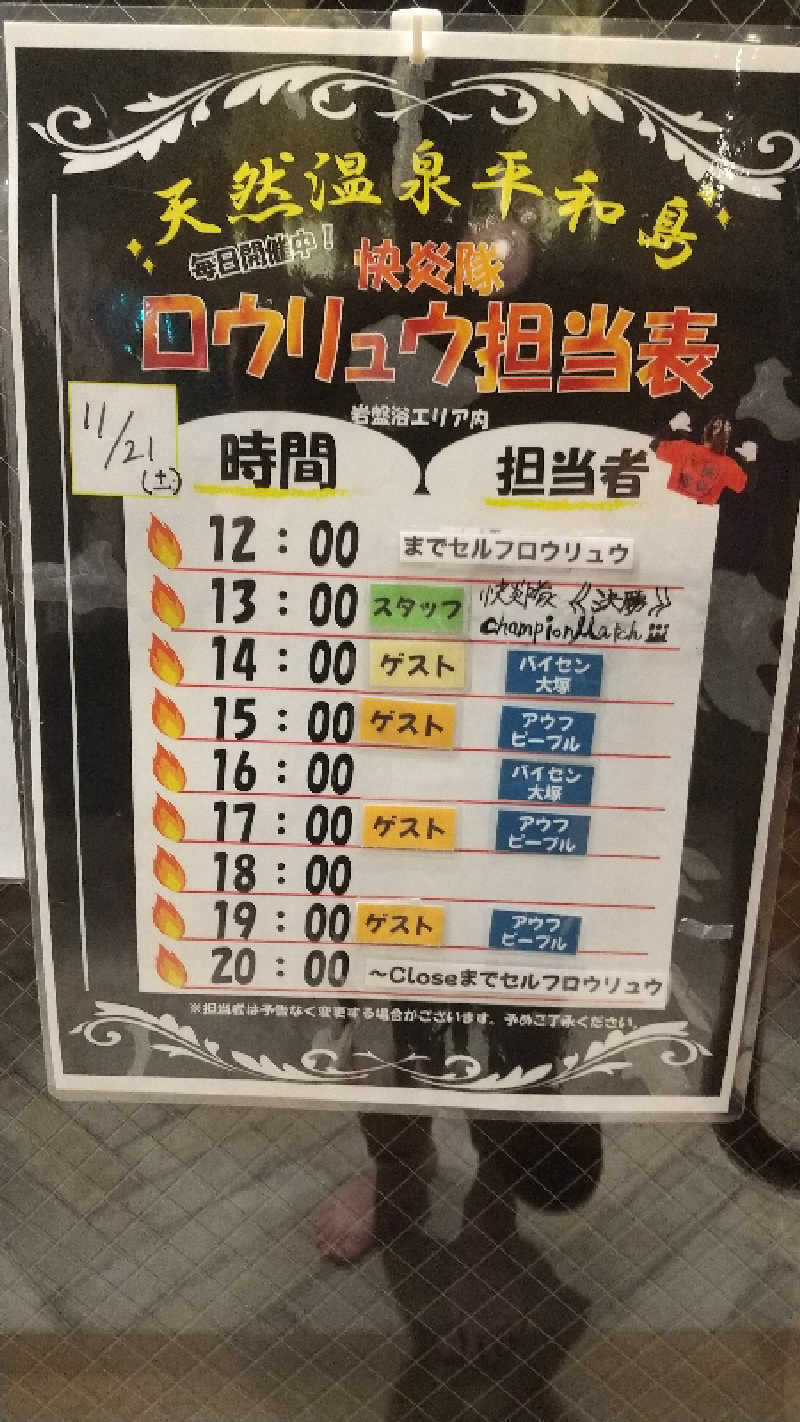 ひろきさんの天然温泉 平和島のサ活写真