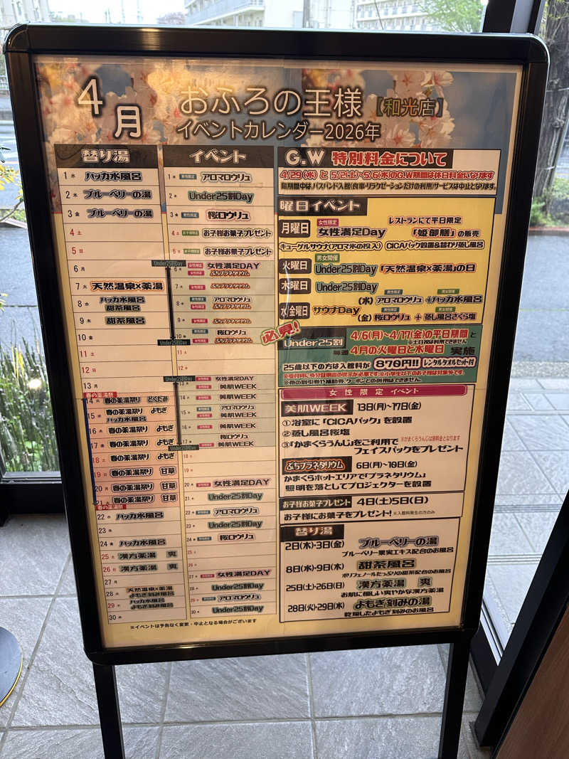 takechanwiiさんのおふろの王様 和光店のサ活写真