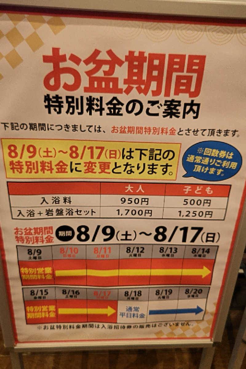 笑うメダカさんの稲佐山温泉ふくの湯のサ活写真