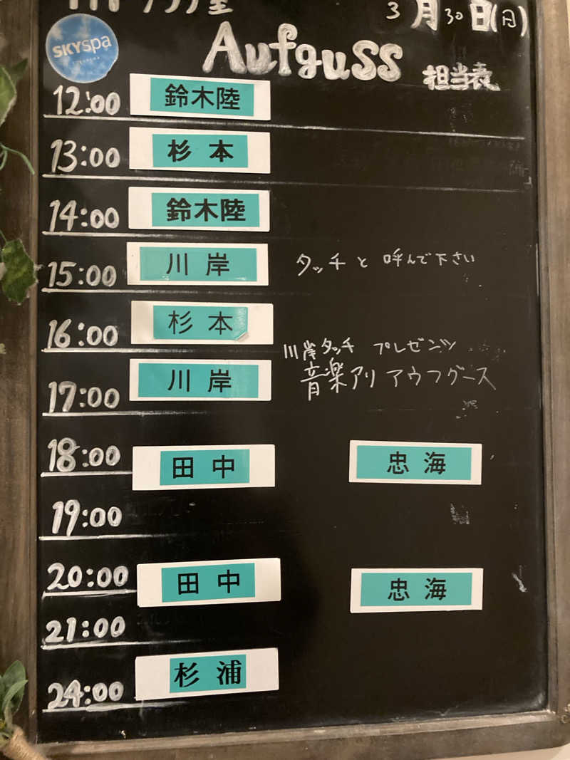 なおたさんのスカイスパYOKOHAMAのサ活写真