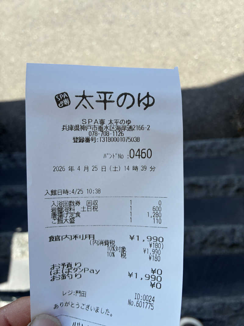 コーさんのSPA専 太平のゆのサ活写真