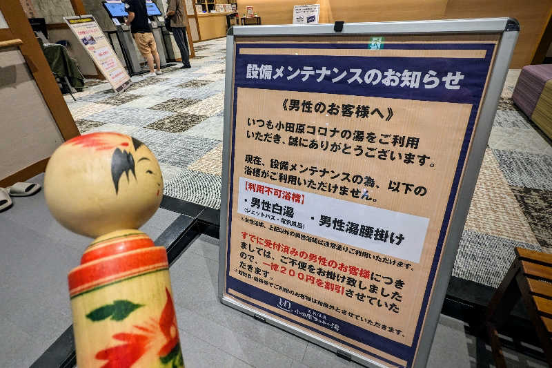 こけし（男湯）さんの天然温泉 小田原コロナの湯のサ活写真
