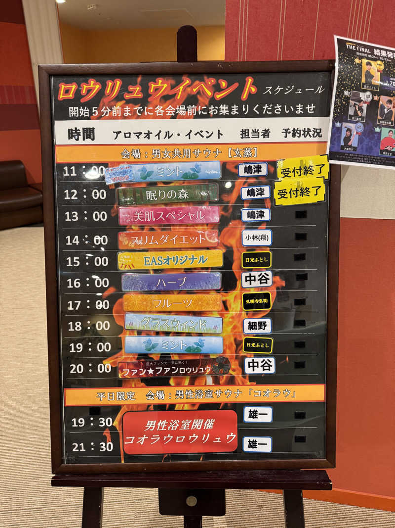 たかさんの横浜天然温泉 SPA EASのサ活写真