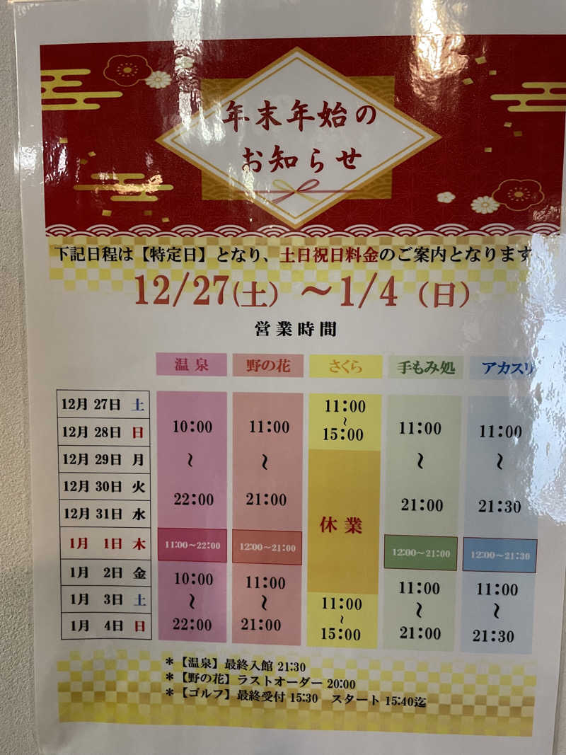 セッキー、やサ活始めたってよさんの深谷花園温泉 花湯の森のサ活写真