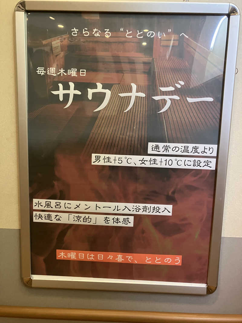 ちーさんの上尾天然温泉 日々喜の湯のサ活写真
