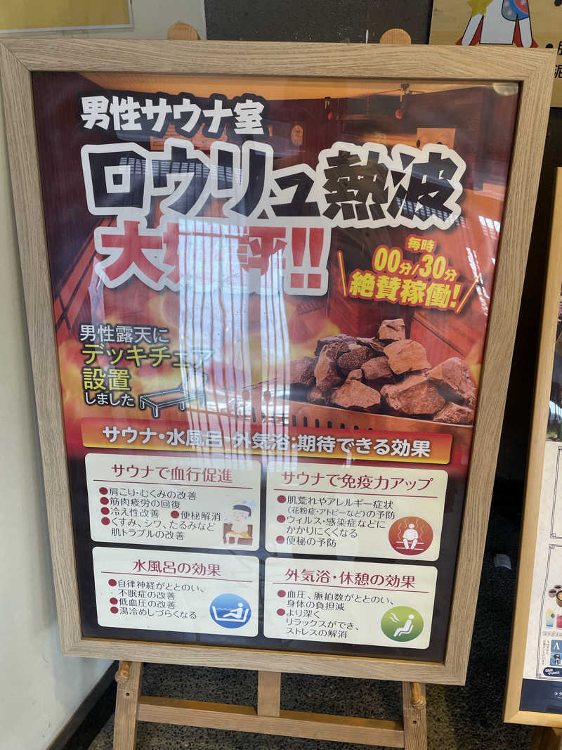 ショッカーサウナさんの極楽湯 名取店のサ活写真