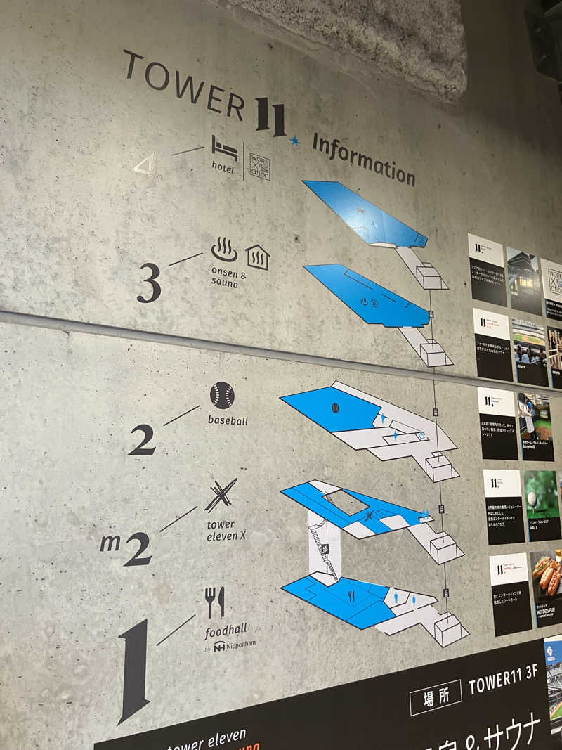 イエローサブマリンさんのtower eleven onsen & sauna(エスコンフィールド)のサ活写真