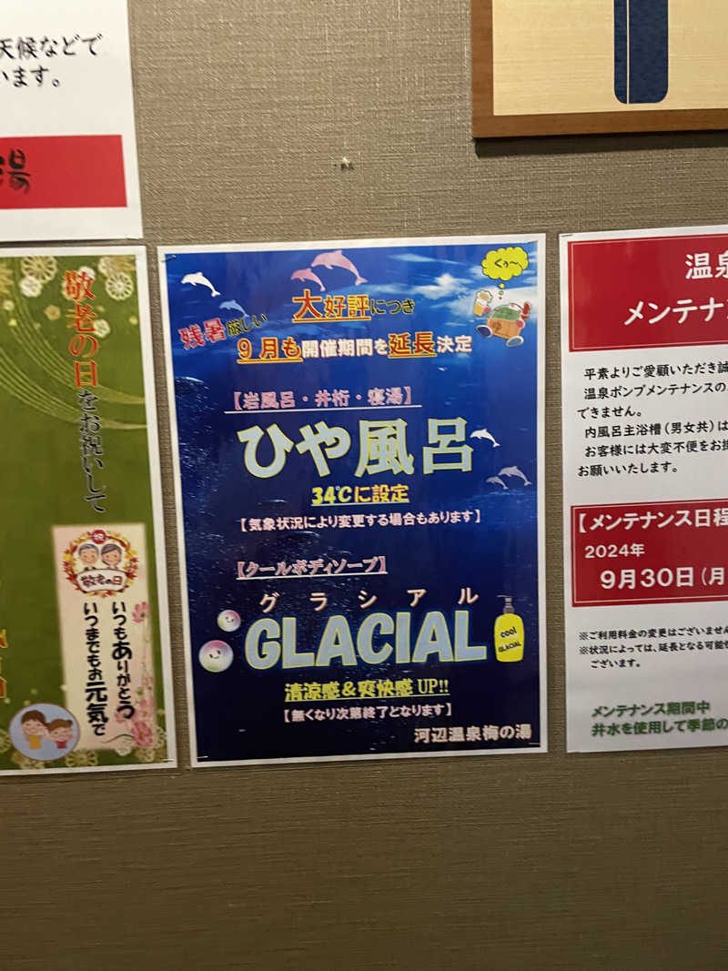 けけさんの河辺温泉 梅の湯のサ活写真