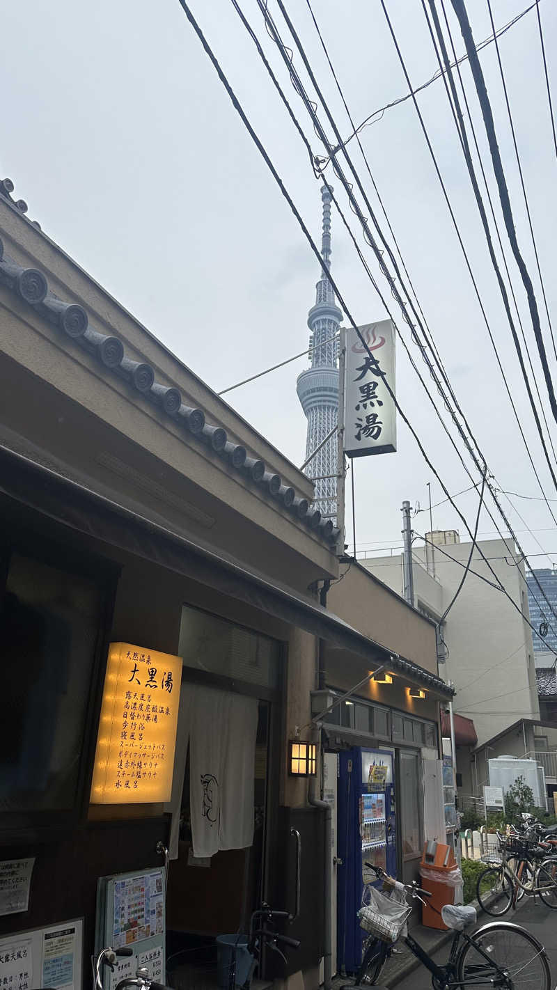 外気浴の扇風機すきさんの押上温泉 大黒湯のサ活写真