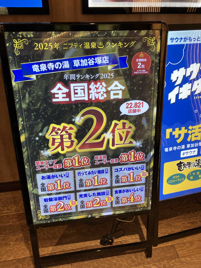 やす丸さんの竜泉寺の湯 草加谷塚店のサ活写真