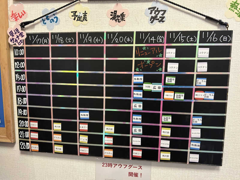 ハギさんのととのいの郷 秦野湯花楽のサ活写真