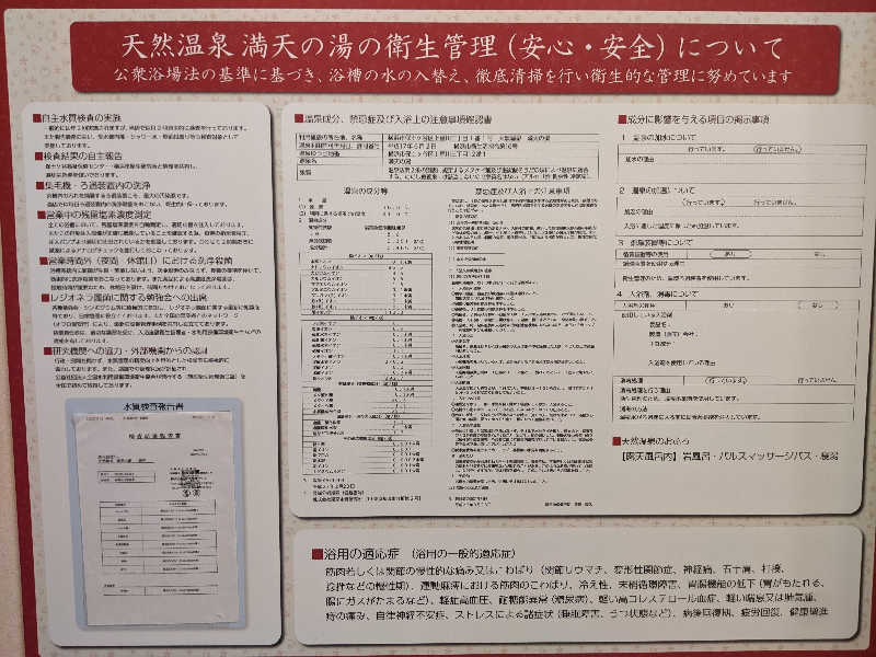 あつきさんの天然温泉 満天の湯のサ活写真