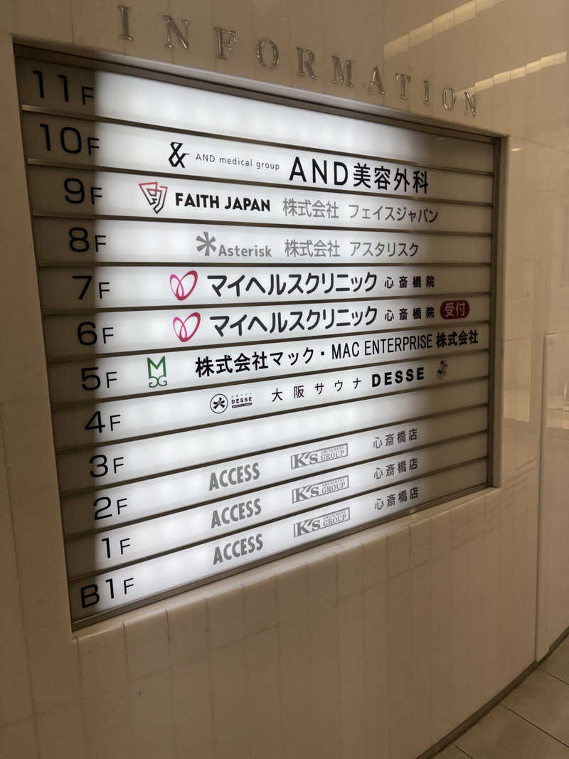 オロカル・卍・じゅんじゅんさんの大阪サウナDESSEのサ活写真