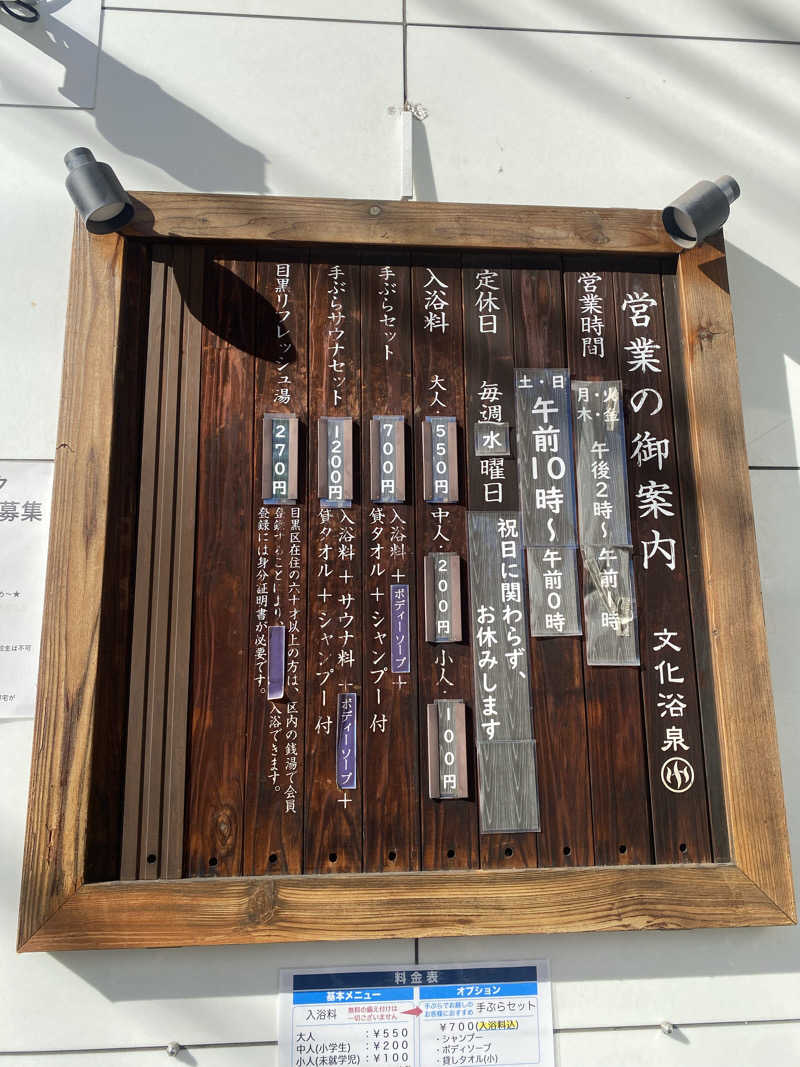 watashitosaunaさんの文化浴泉のサ活写真