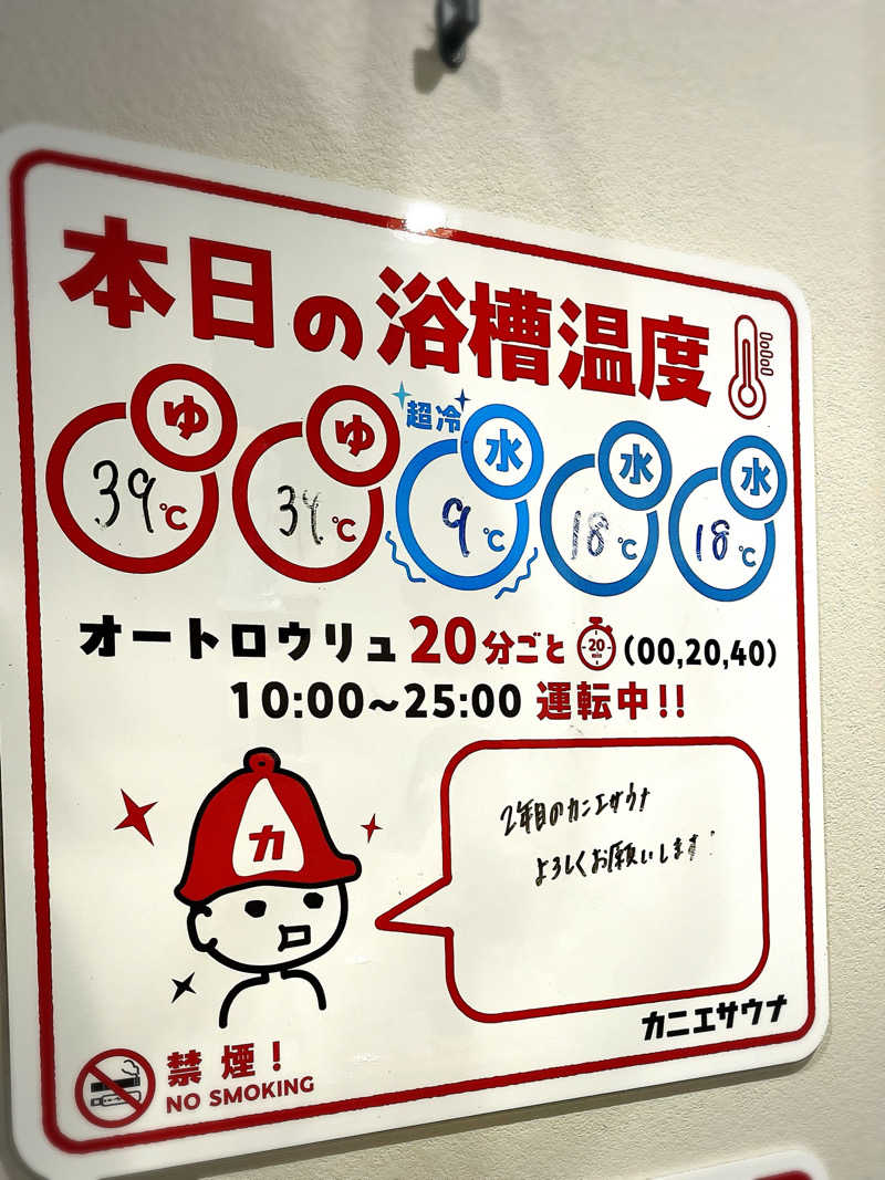 まさやさんのカニエサウナのサ活写真