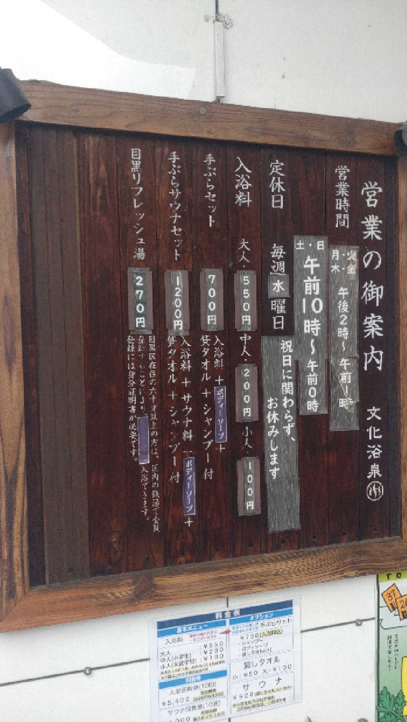 浅倉半蔵さんの文化浴泉のサ活写真