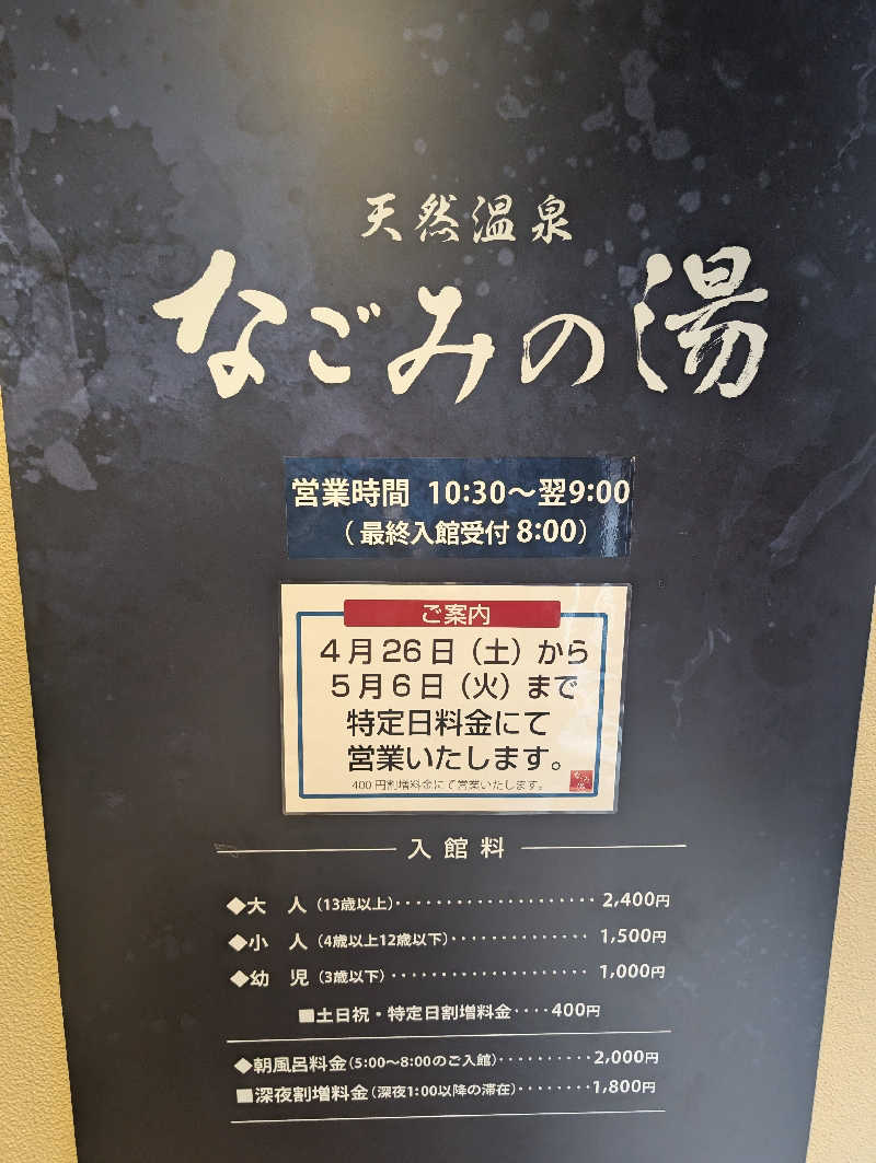 Jillさんの東京荻窪天然温泉 なごみの湯のサ活写真