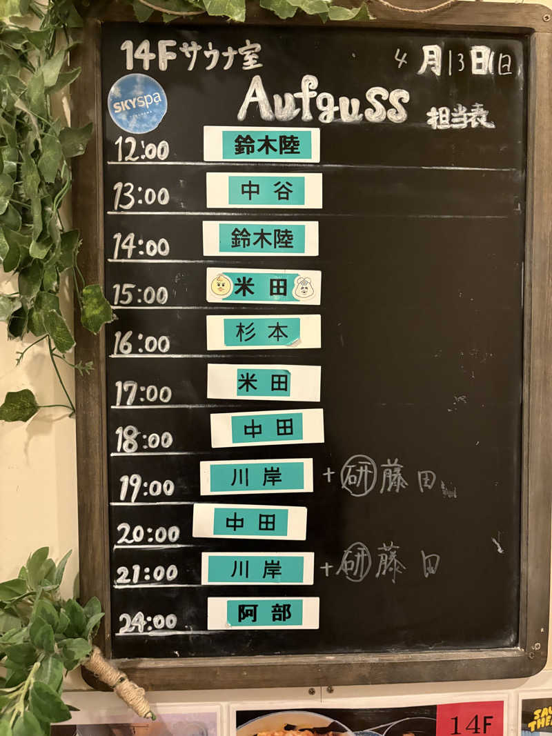 めこさんのスカイスパYOKOHAMAのサ活写真