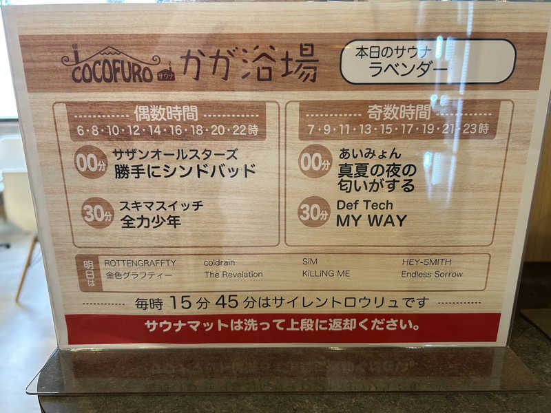 ミキティさんのCOCOFURO かが浴場のサ活写真